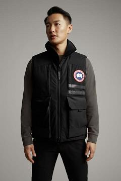 Chamarras Canada Goose Hombre Mexico - Duncan Chalecos Negros GR2054879